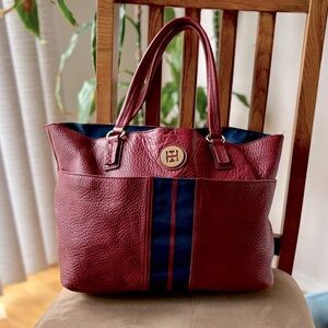 Red leather Tommy Hilfiger bag